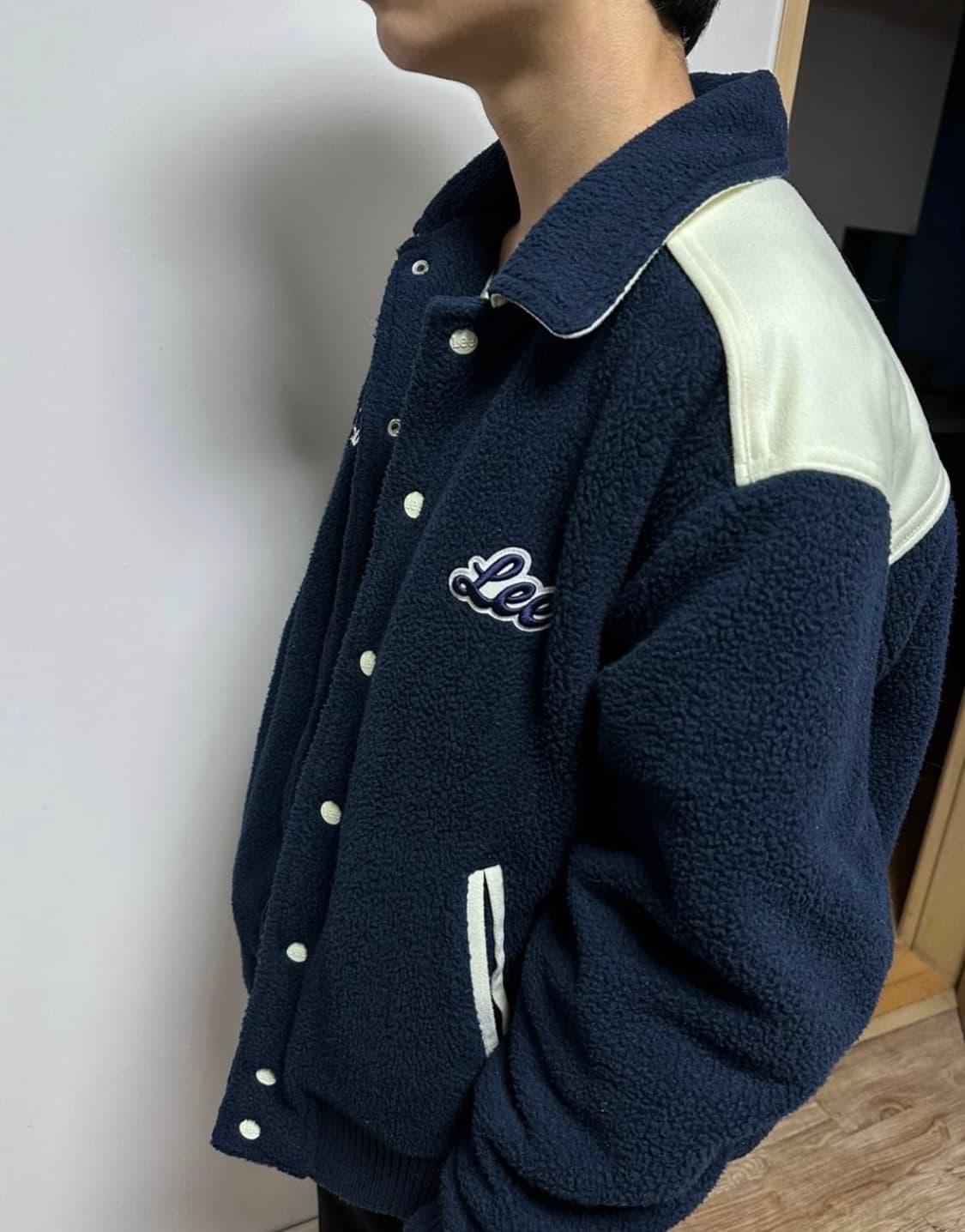 Lee 로고 와펜 플리스 바시티 자켓 상품이미지3