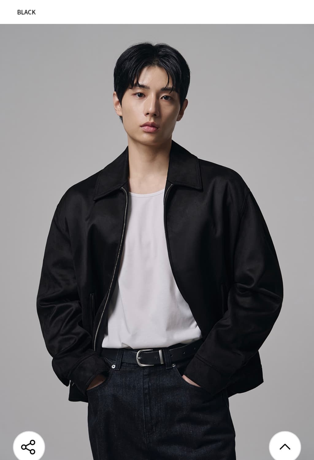 (새상품)(XL) 드로우핏 리에디션 스웨이드 자켓 [BLACK] 상품이미지1