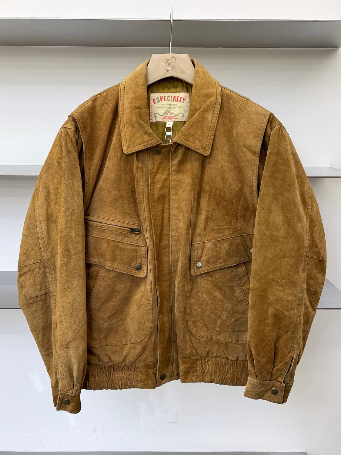 Especially 90s 스웨이드 레더 자켓 상품이미지2