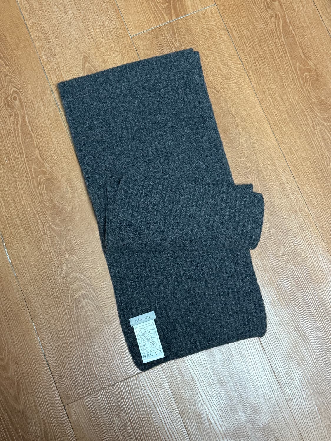 벨리에 울 머플러 차콜 그레이 상품이미지2