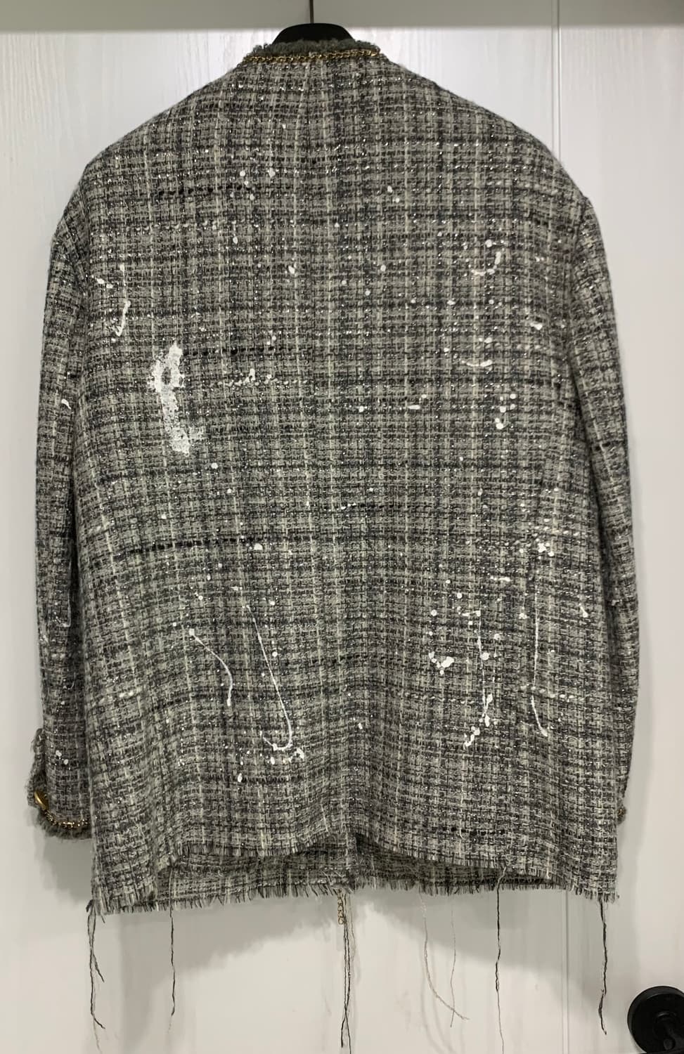 [S] R13 트위드 자켓 그레이 알써틴 상품이미지3