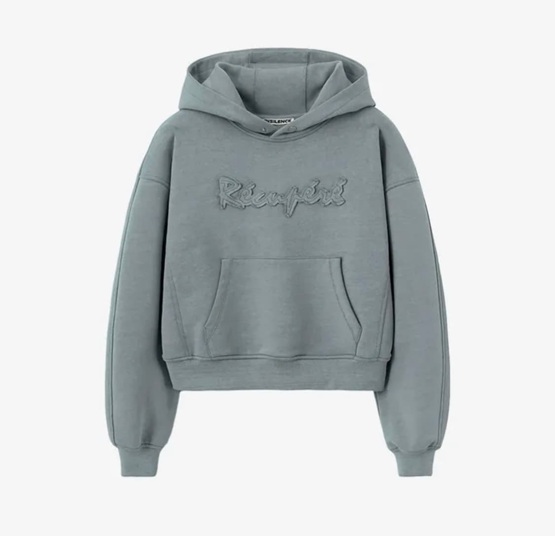 인사일런스우먼 아플리케 캠페인 후드티 상품이미지2