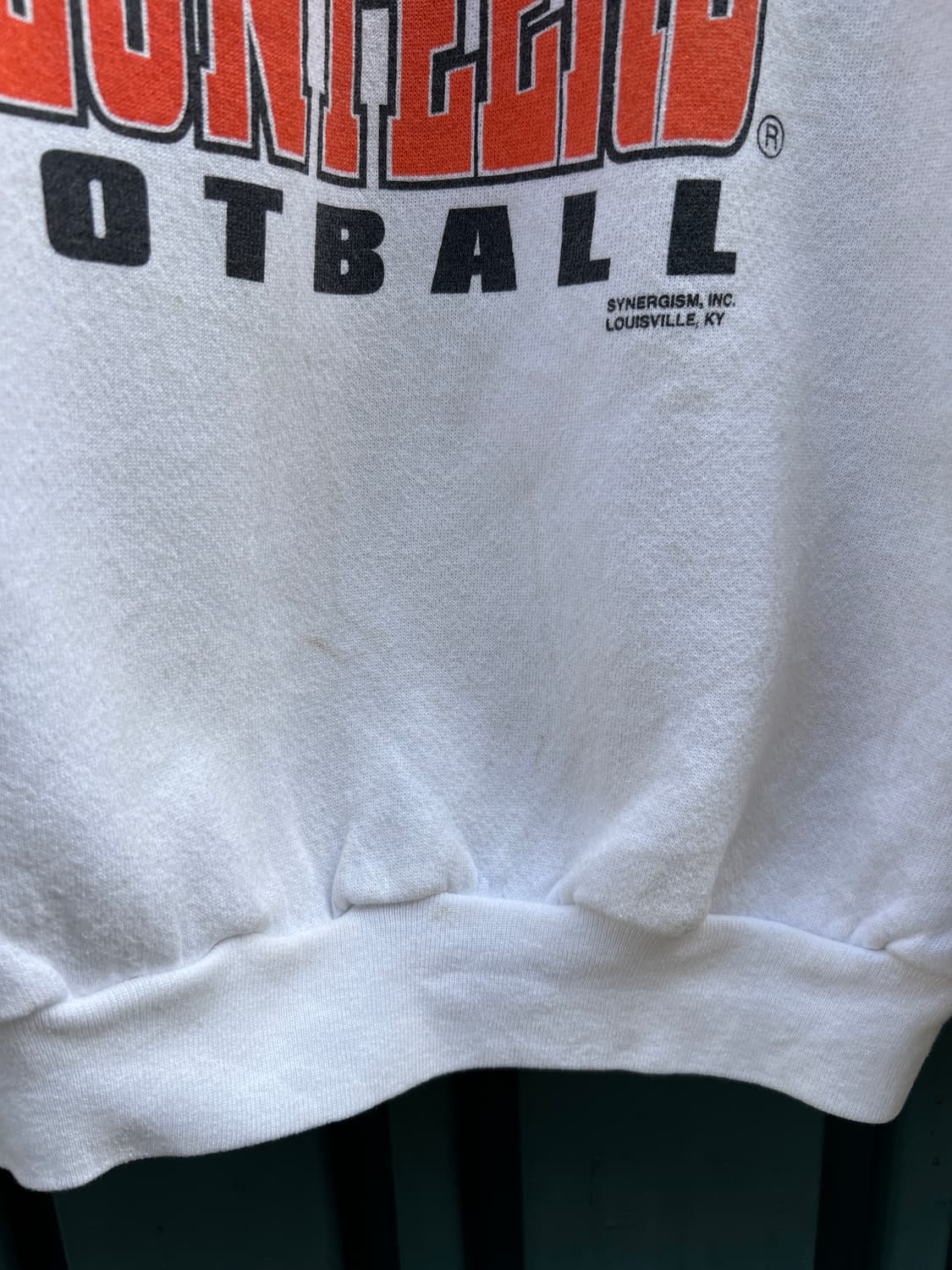 [L]90's USA 빈티지 풋볼 팀 더티워싱 화이트 스웻셔츠 상품이미지5