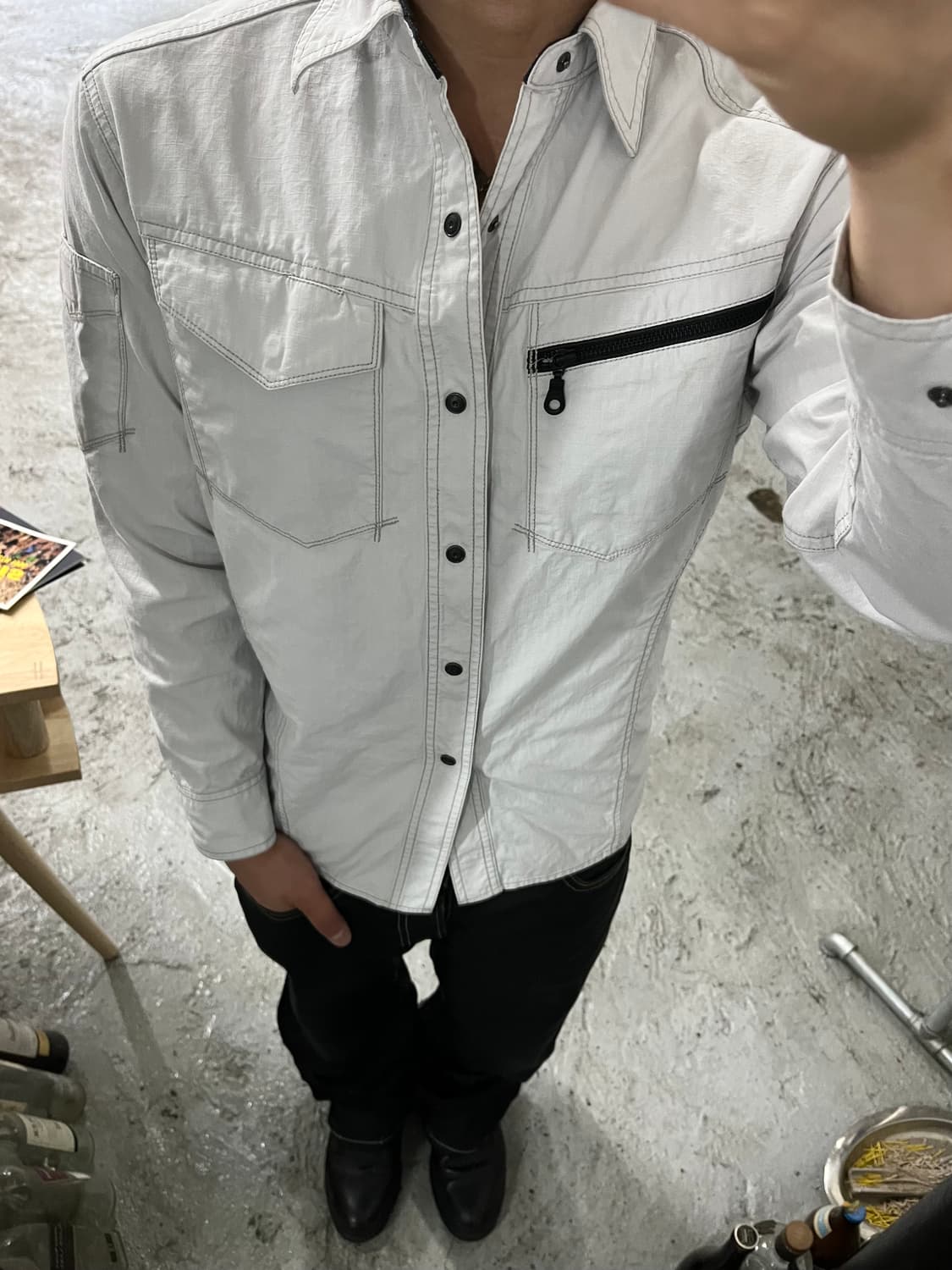 Vice United work shirt (KUROKAME) 상품이미지3