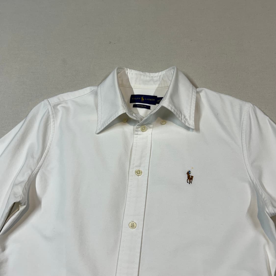 S) 폴로 랄프로렌 클래식 화이트 옥스포드 셔츠 커스텀핏 W35 상품이미지3