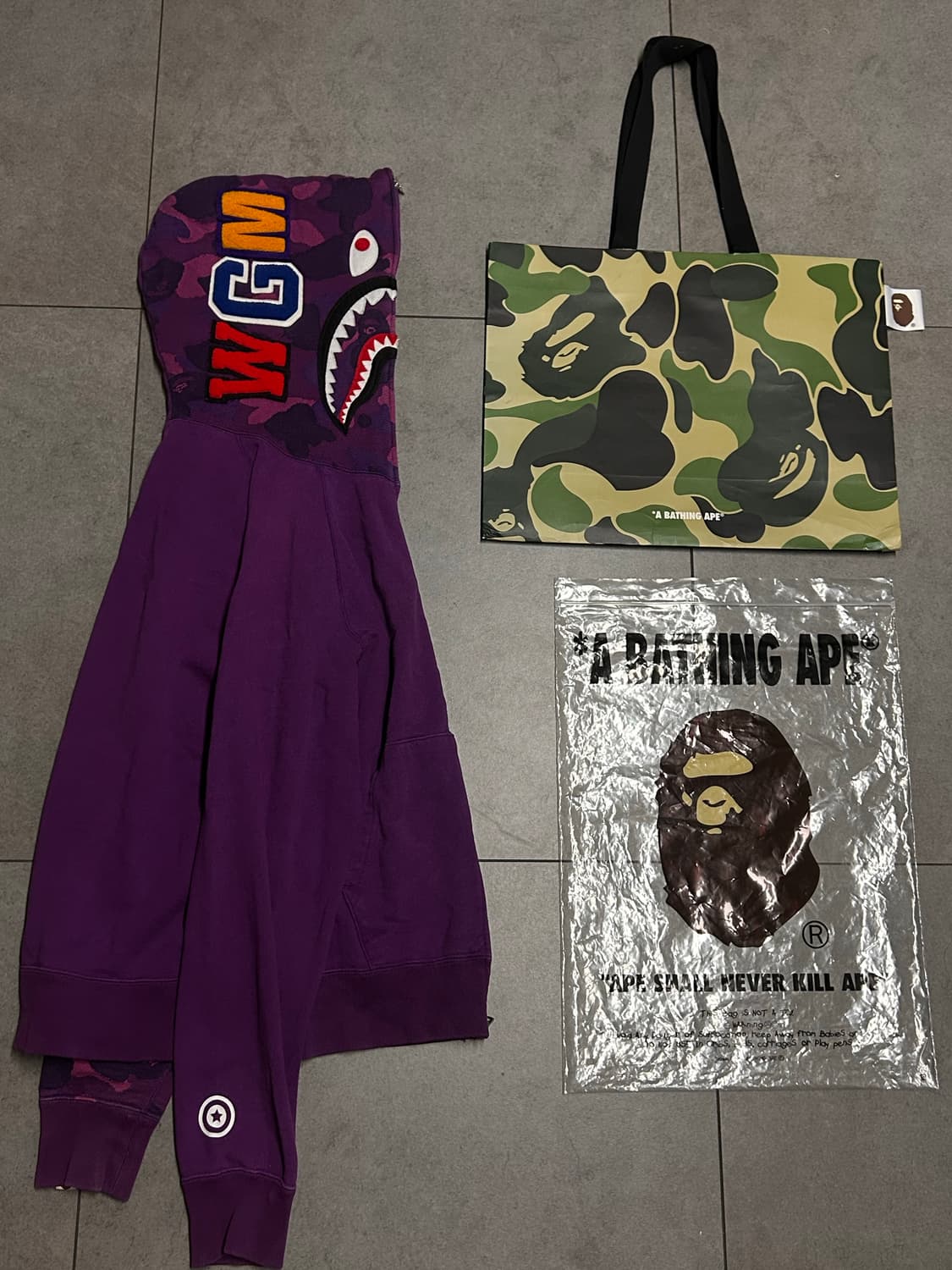 베이프 퍼플 카모 후드집업 상품이미지1