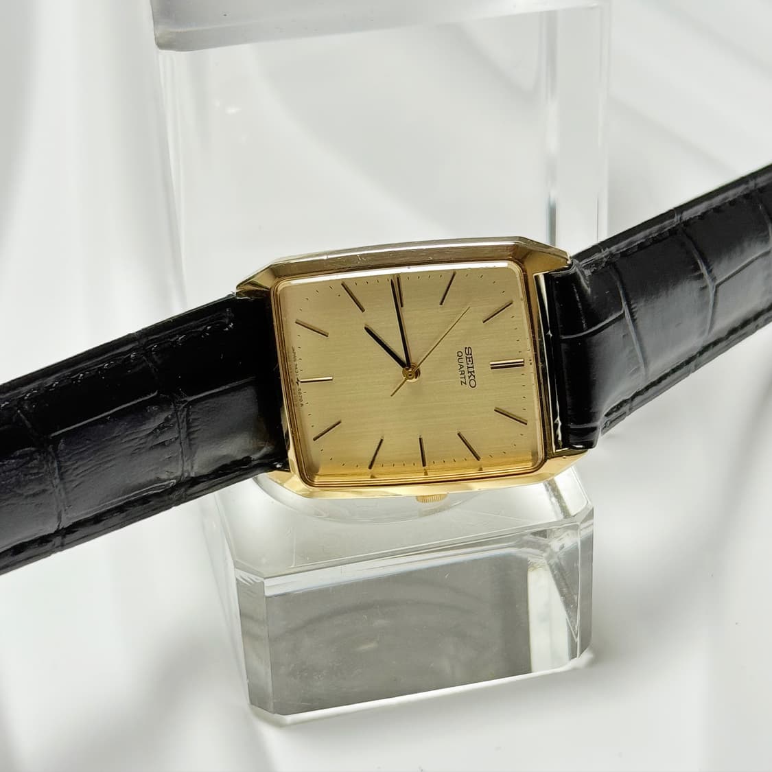 80s90s 빈티지 세이코 미니멀 골드 탱크 워치 상품이미지2