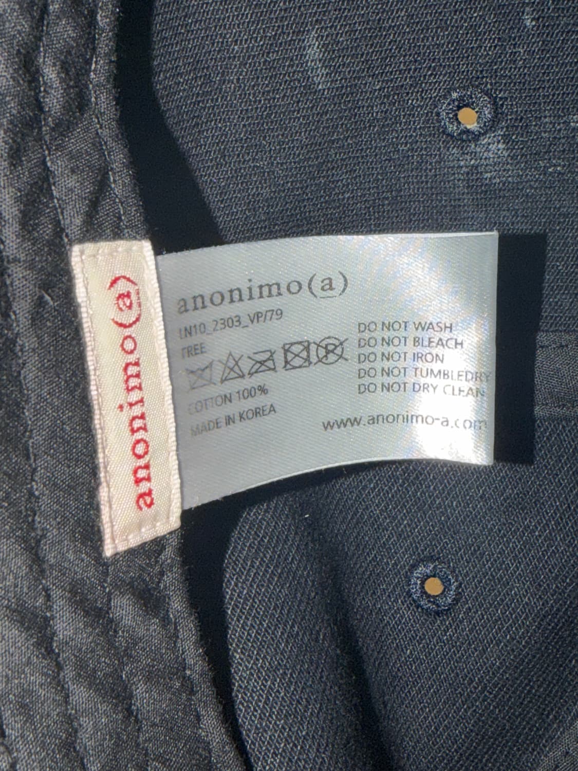 anonimo(a)아노니모 아노니마 / A patch cap [FREE] 상품이미지8