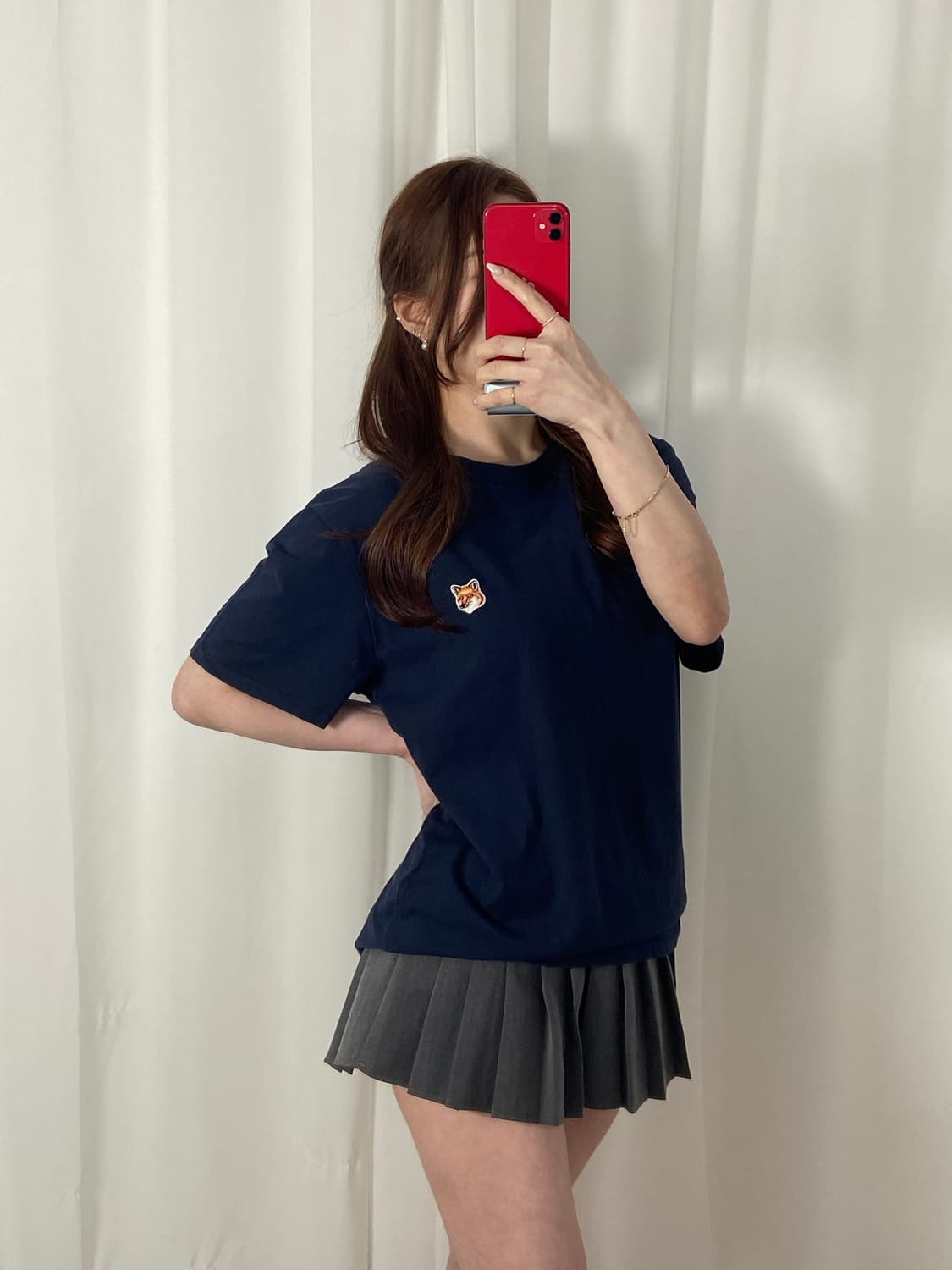 메종키츠네 와펜 라운드 티 상품이미지1