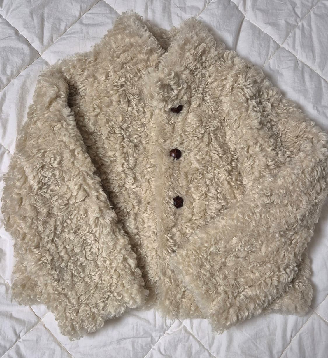 헤더먼트 이자벨 컬리 퍼 자켓 오트밀트 상품이미지6