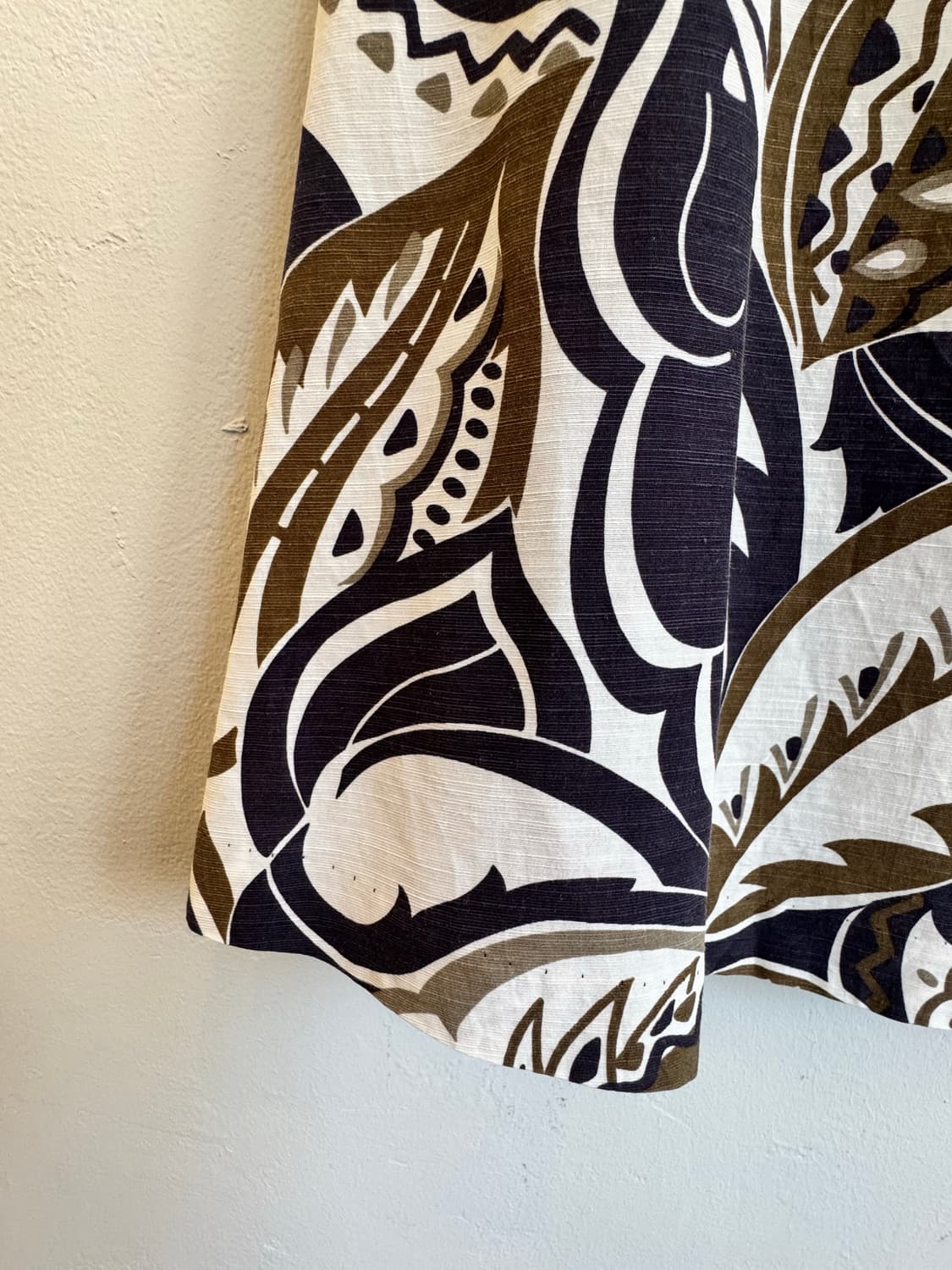 카키&네이비 패턴 미디스커트 상품이미지4