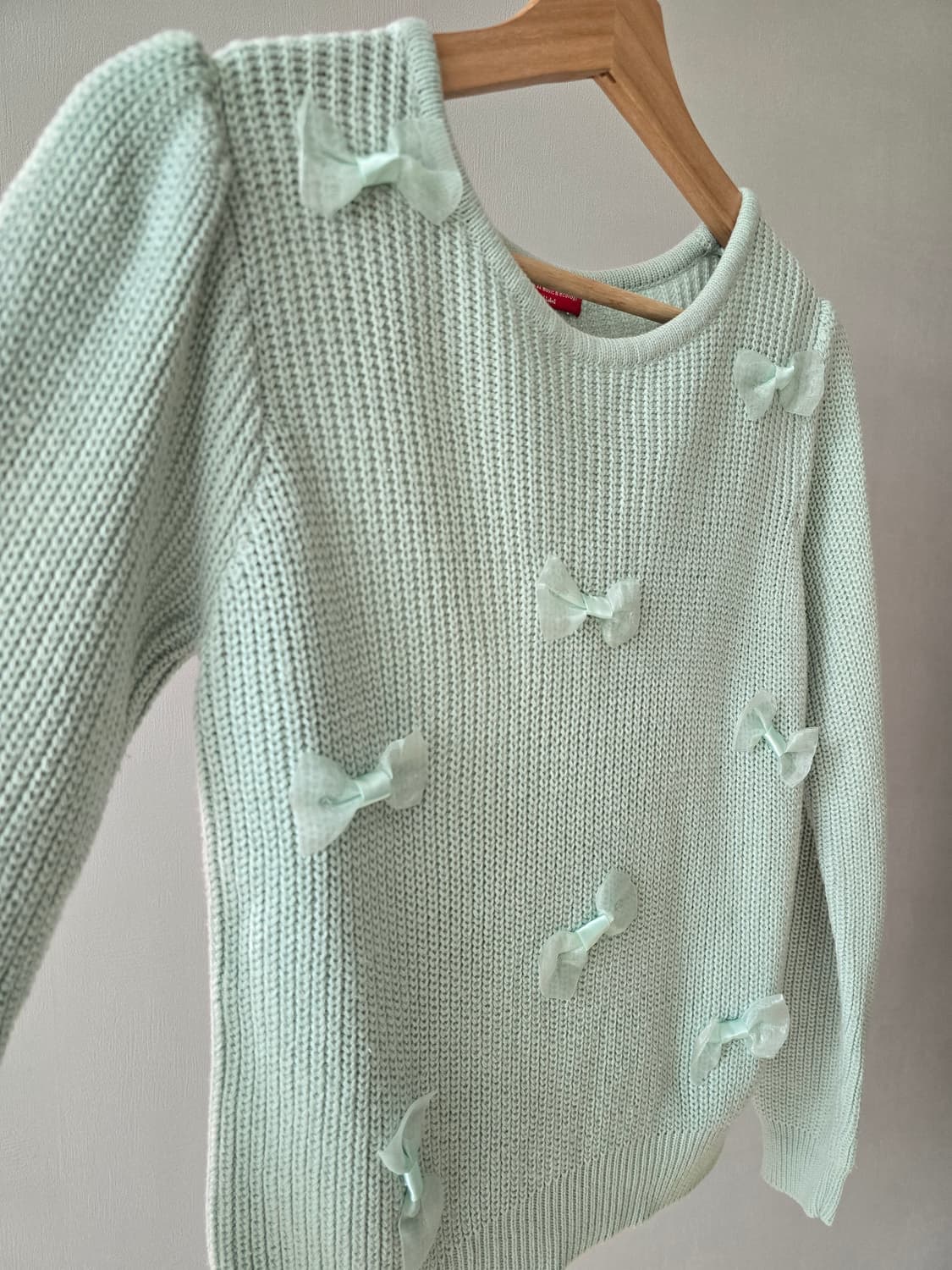 어스 앤 뮤직 민트 리본 니트 상품이미지2