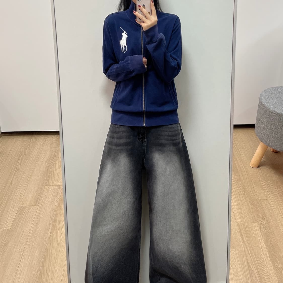 폴로 랄프로렌 빅포니 네이비 코튼 집업 자켓 상품이미지1