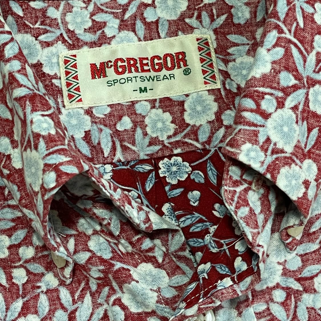 [M] JP Mcgregor 맥그리거 마젠타 플라워 반팔 셔츠 상품이미지2