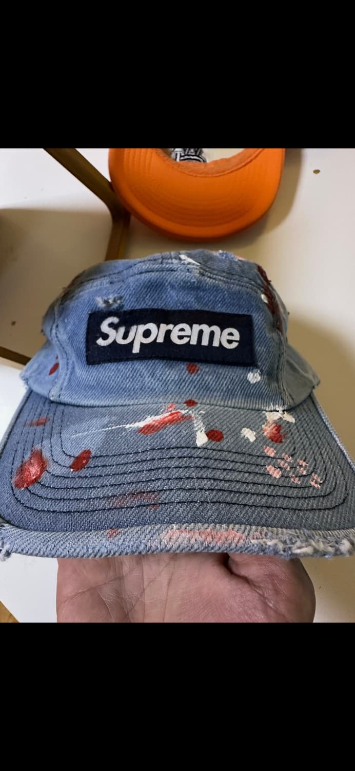 슈프림 워시드치노 캠프캡 커스텀 23FW 상품이미지2