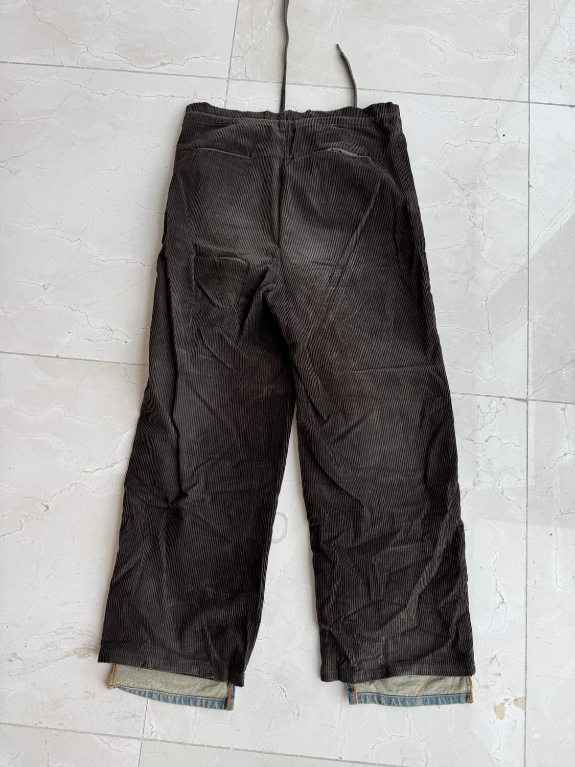오픈와이와이 Open YY 데님 코듀로이 팬츠 사이즈 1 브라운 상품이미지6
