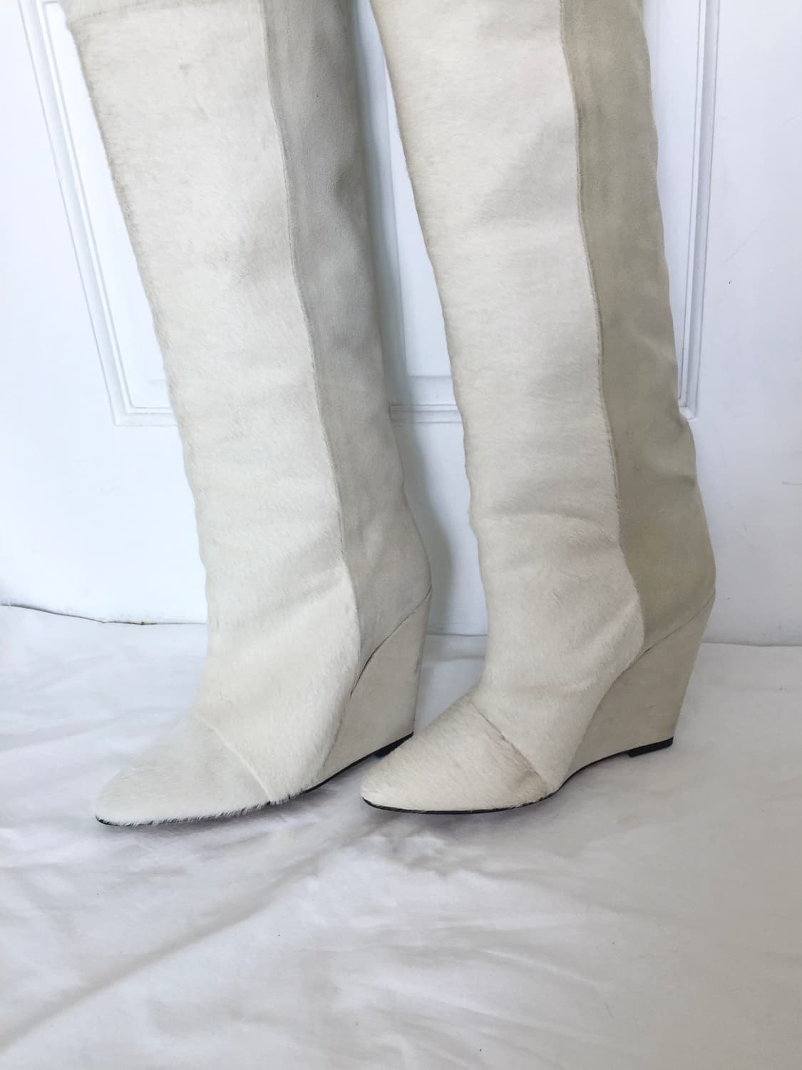 Rare Pony Hair Sheila Wedge Boots 상품이미지9
