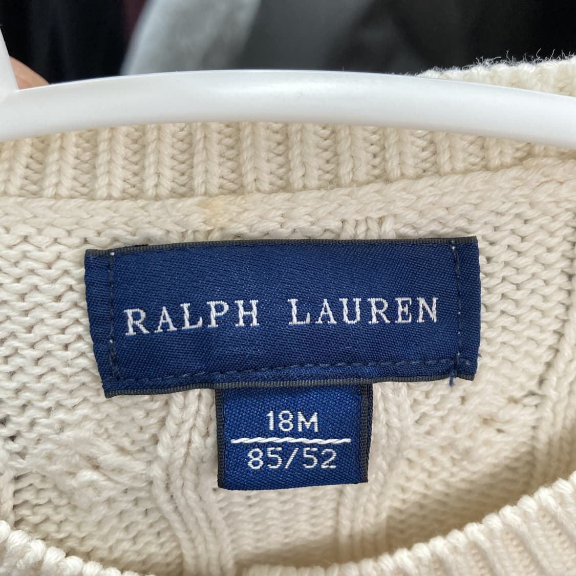 랄프로렌 여아 코튼 니트 프릴 가디건 18M 상품이미지3