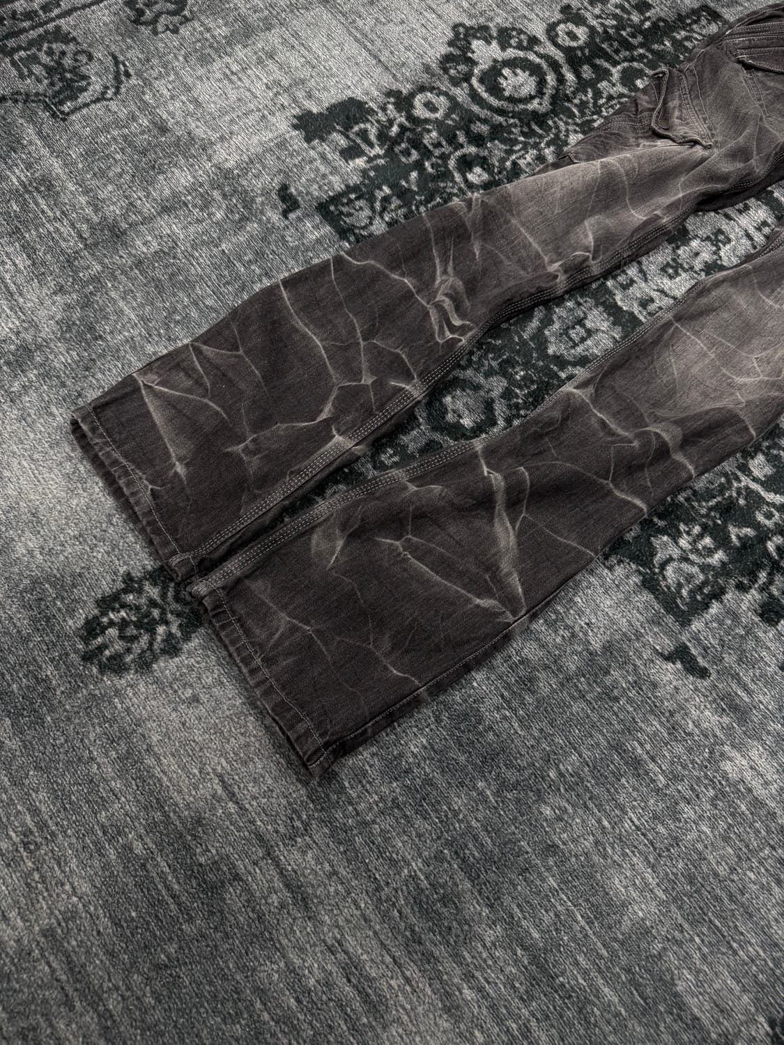 Japanese 00s grey acid washing denim car 상품이미지6