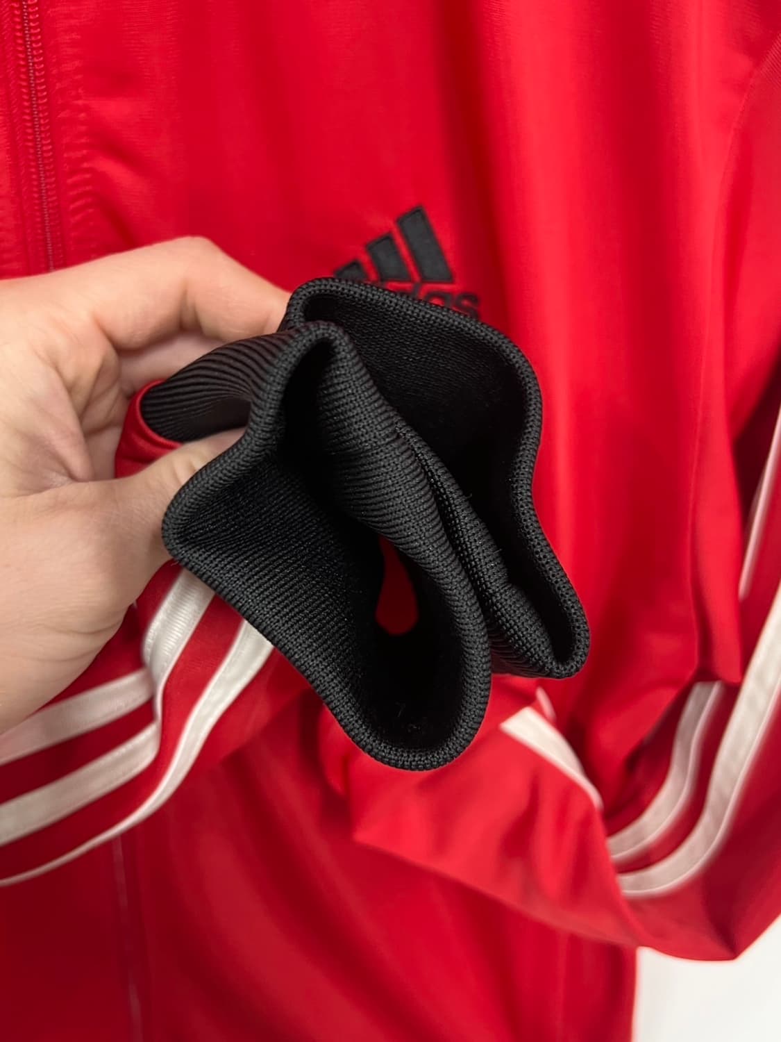 아디다스 삼선로고 구형 트랙탑 빨강져지 상품이미지4