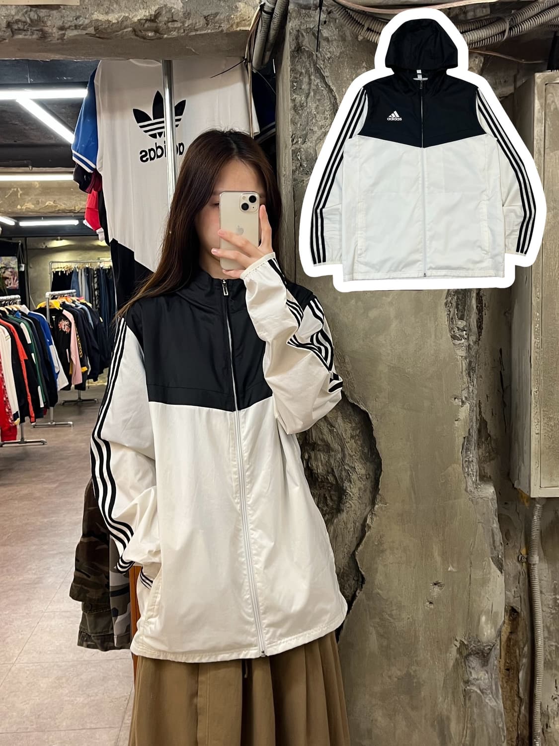 아디다스 바람막이 화이트 XL #csz950 상품이미지1