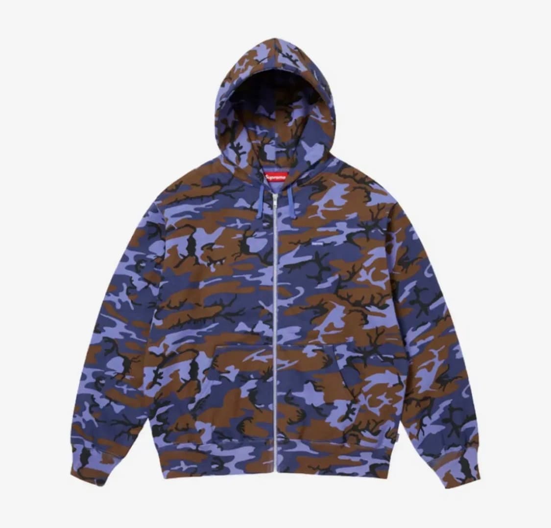 슈프림 후드 집업 블루 카모 상품이미지1