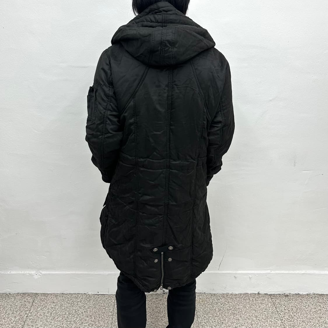Black buckle detail hood jacket 상품이미지3