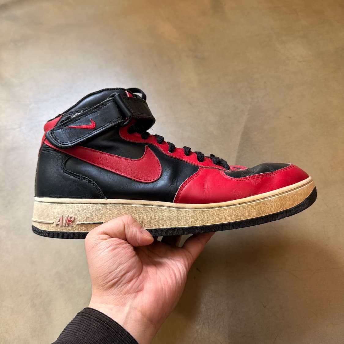 2004 나이키 에어포스 미드 브레드 리버스 레드 블랙  상품이미지2