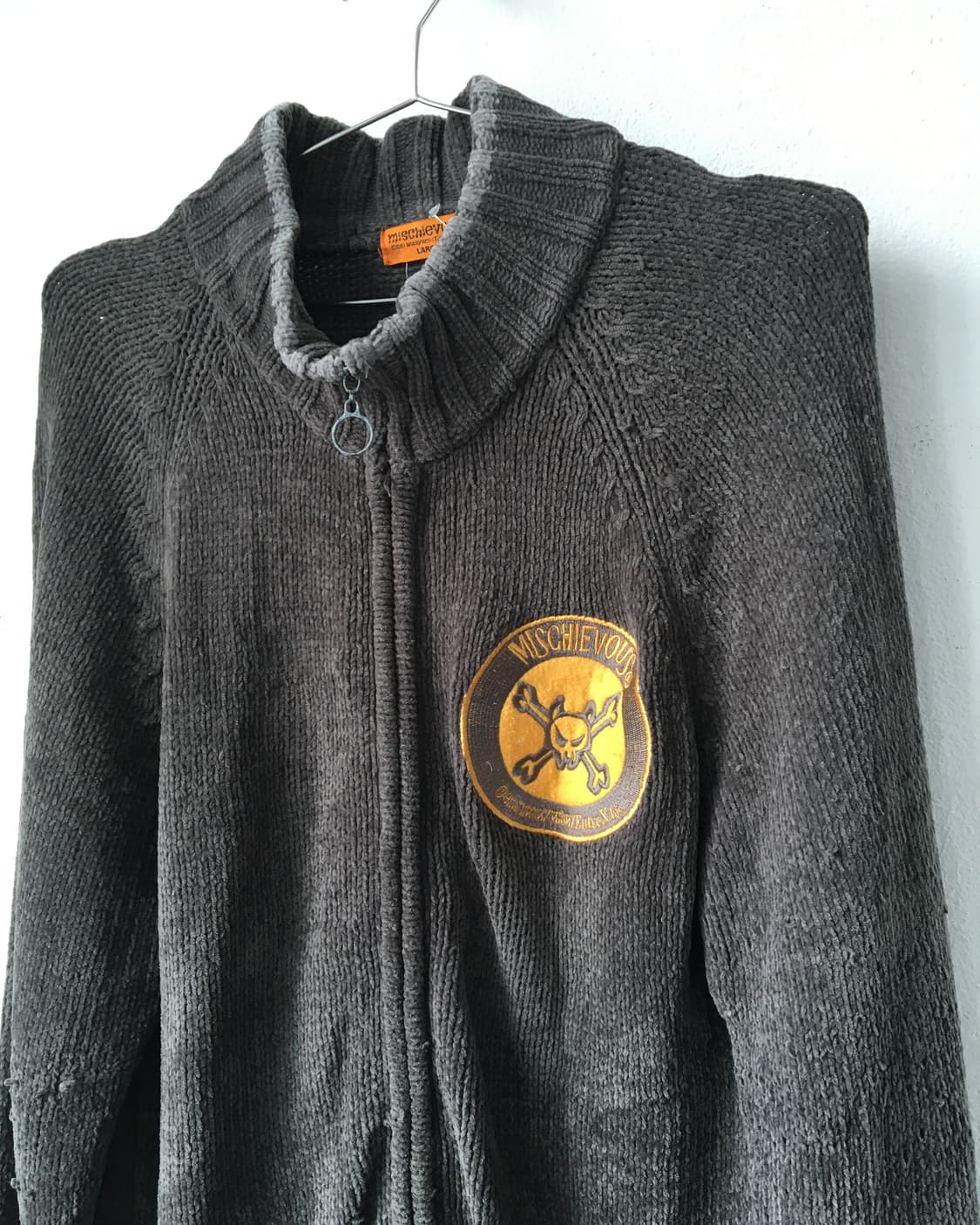 Graphic printing point ribbed high neck  상품이미지3