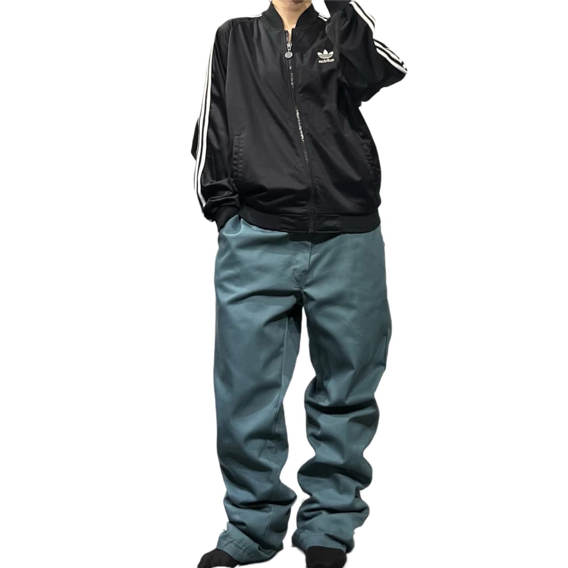 아디다스 블랙 빅로고 져지 봄버 상품이미지3