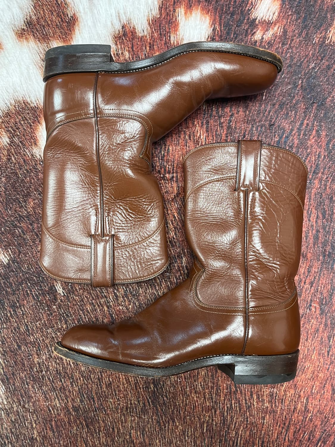 [250] 저스틴 Justin 브라운 웨스턴 페코스 부츠 상품이미지1