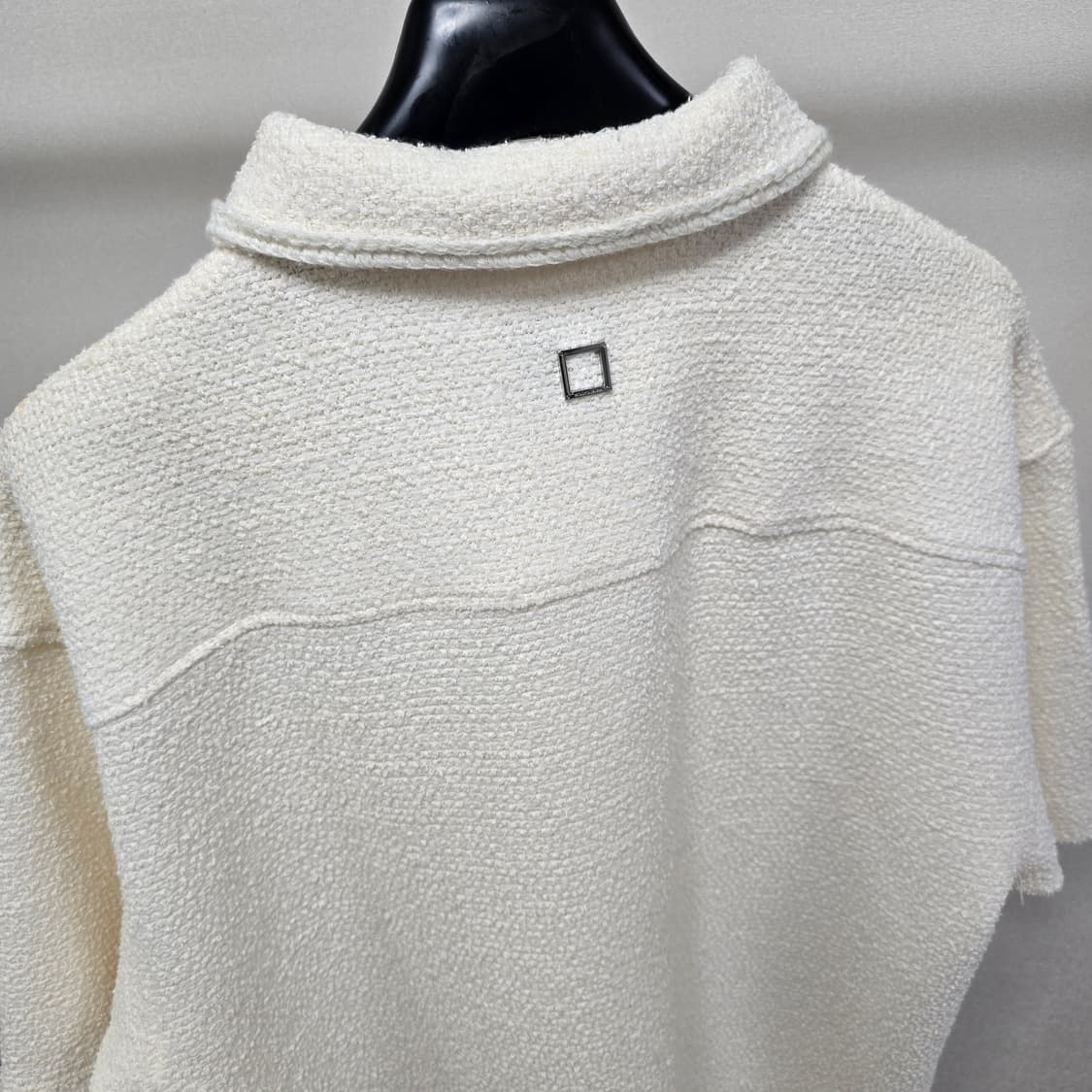 25fw 우영미 트위드 폴로 반팔 티셔츠 50사이즈 105 판매 상품이미지2