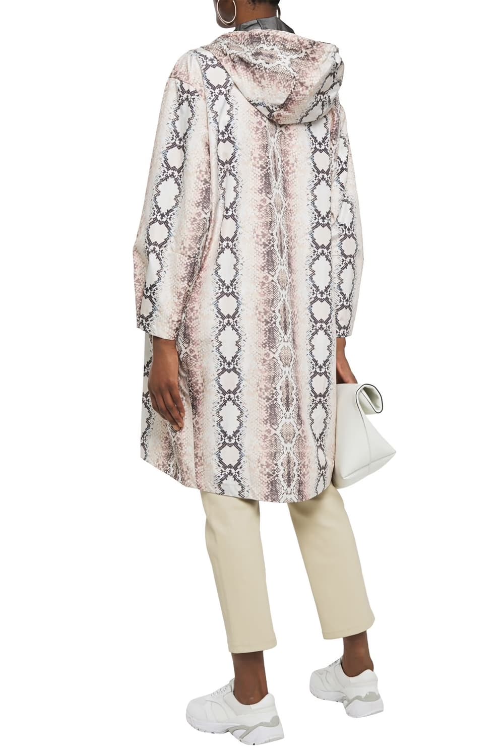 maje snake print 후드 쉘파카  상품이미지3