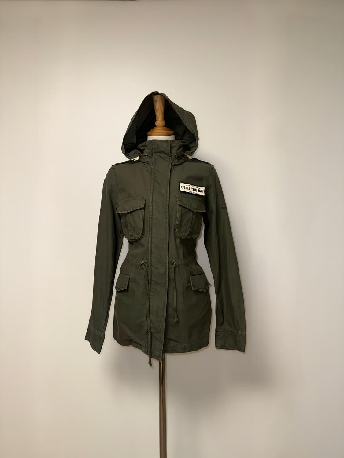 포켓 디테일 카키 와투케 자켓 상품이미지4