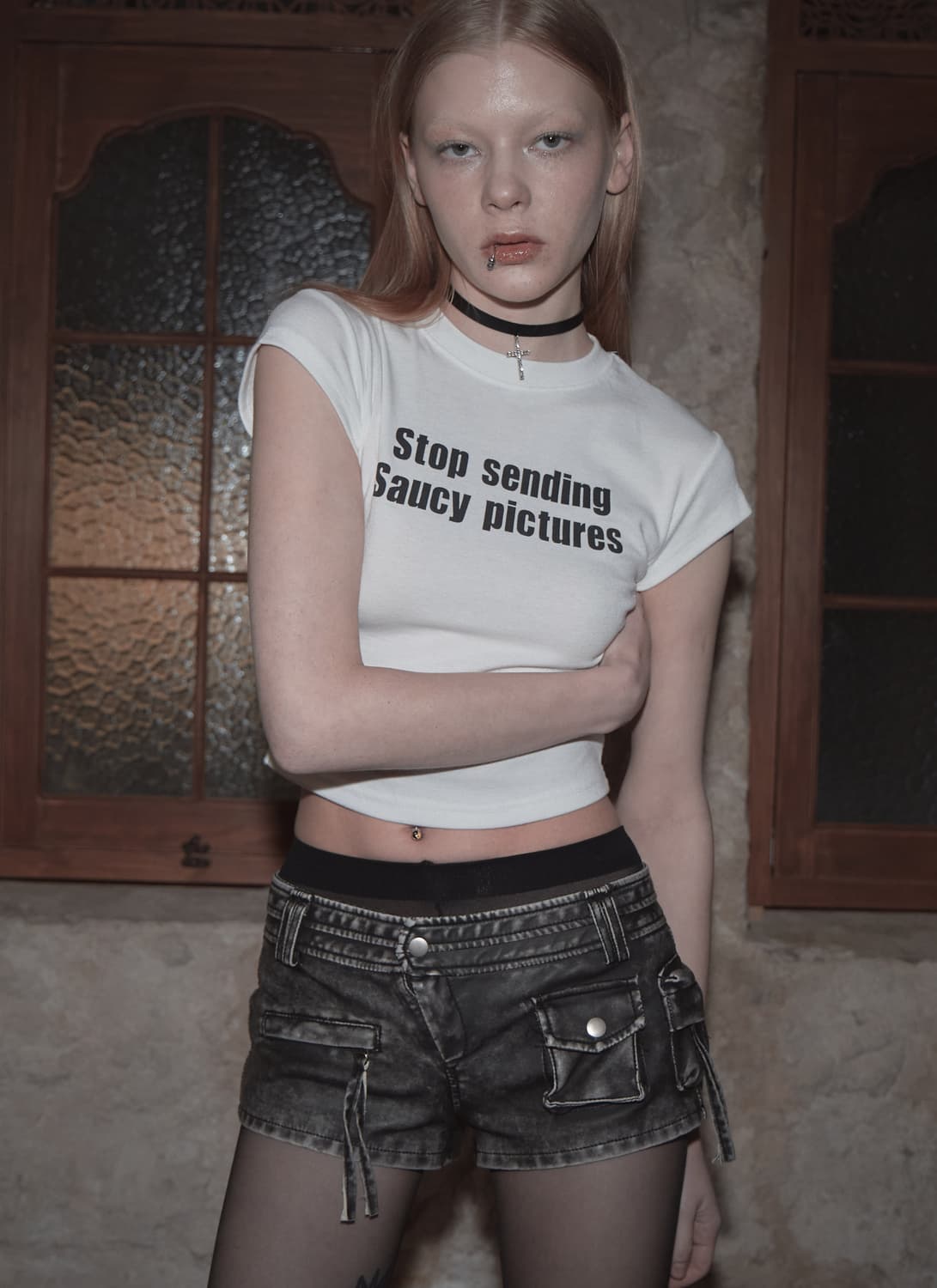 moresaucy 레더 포켓 마이크로 숏팬츠 상품이미지3