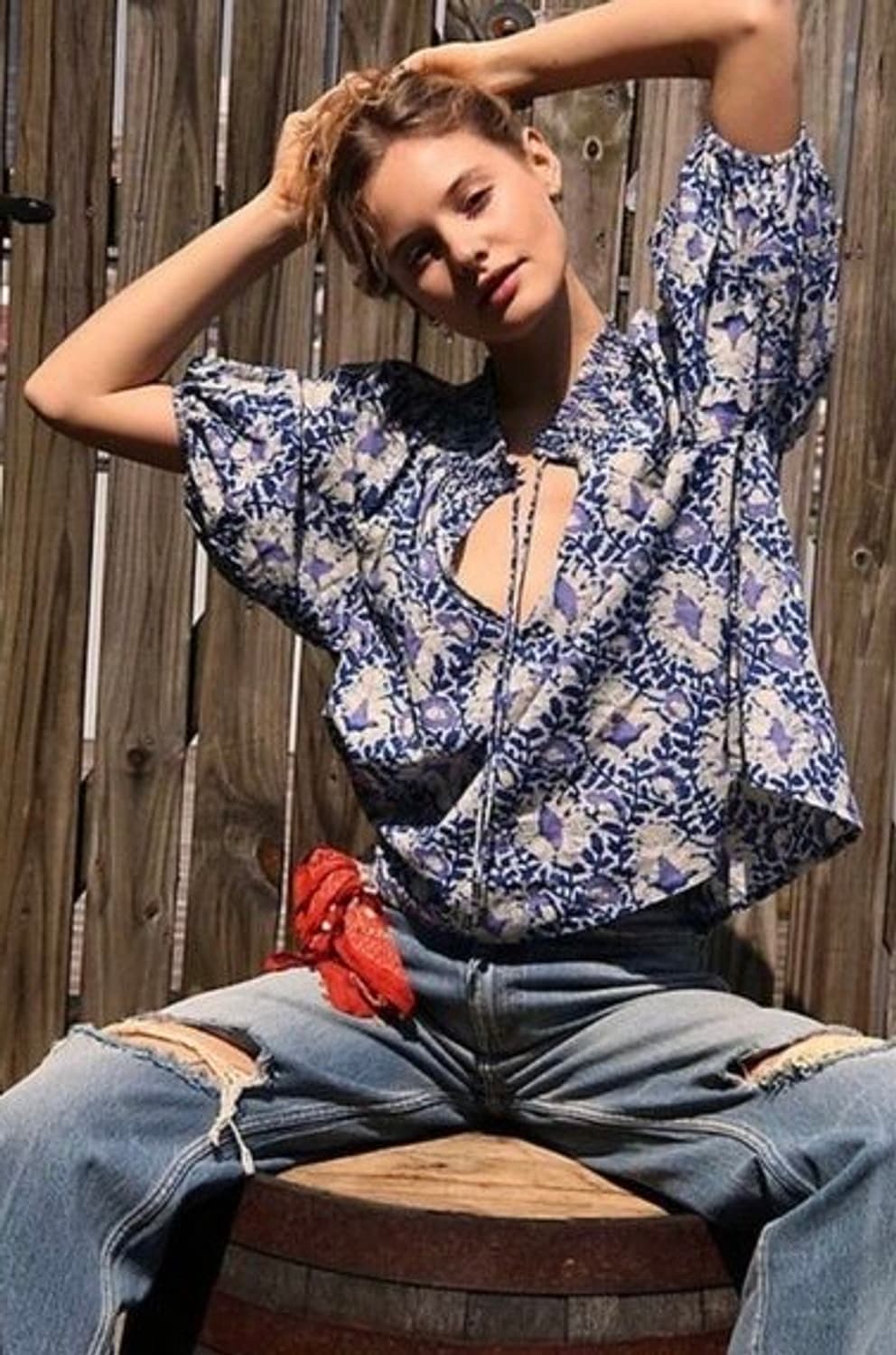 [Free People] Willow Printed Blouse 상품이미지1
