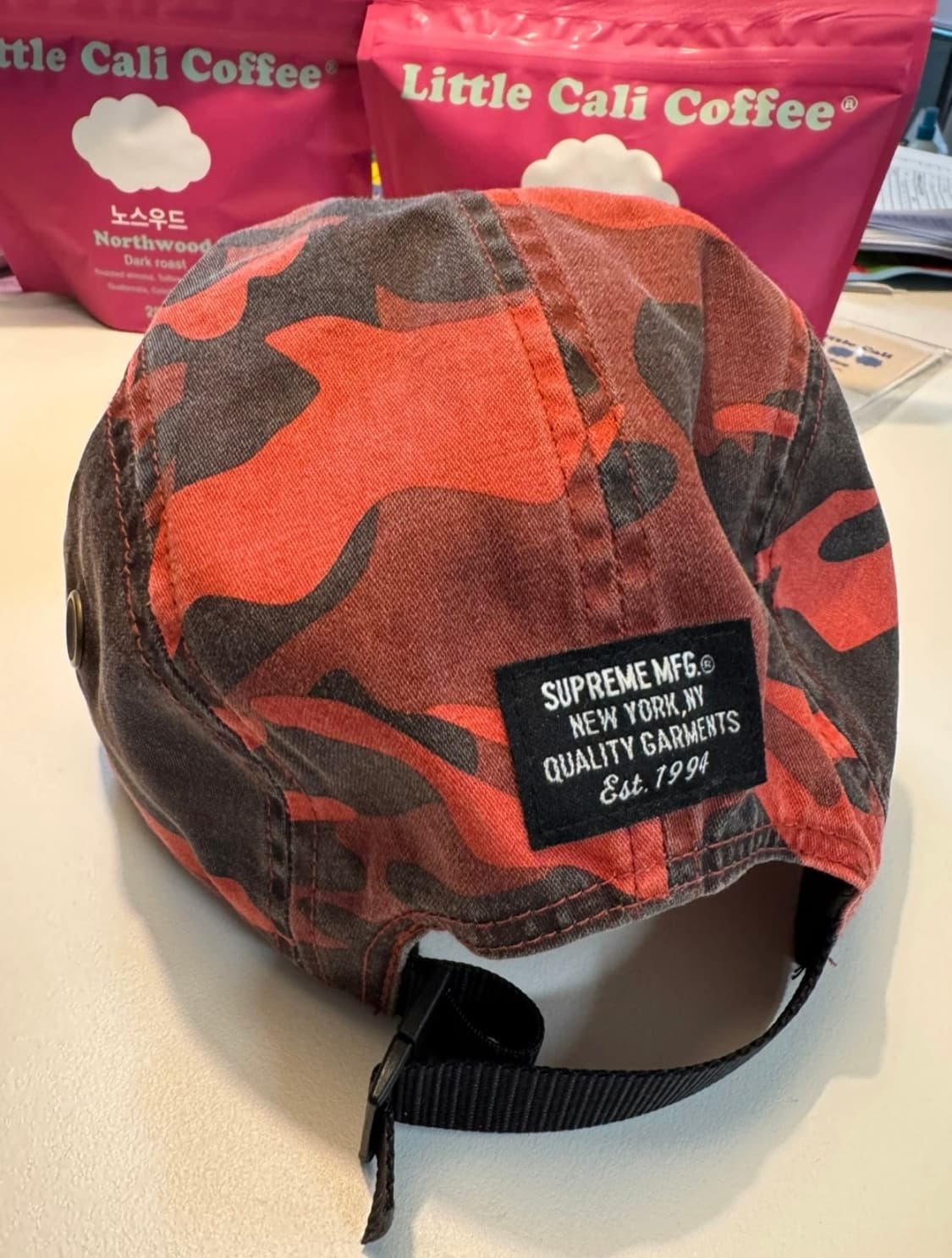 슈프림 카모 캠프캡 상품이미지2