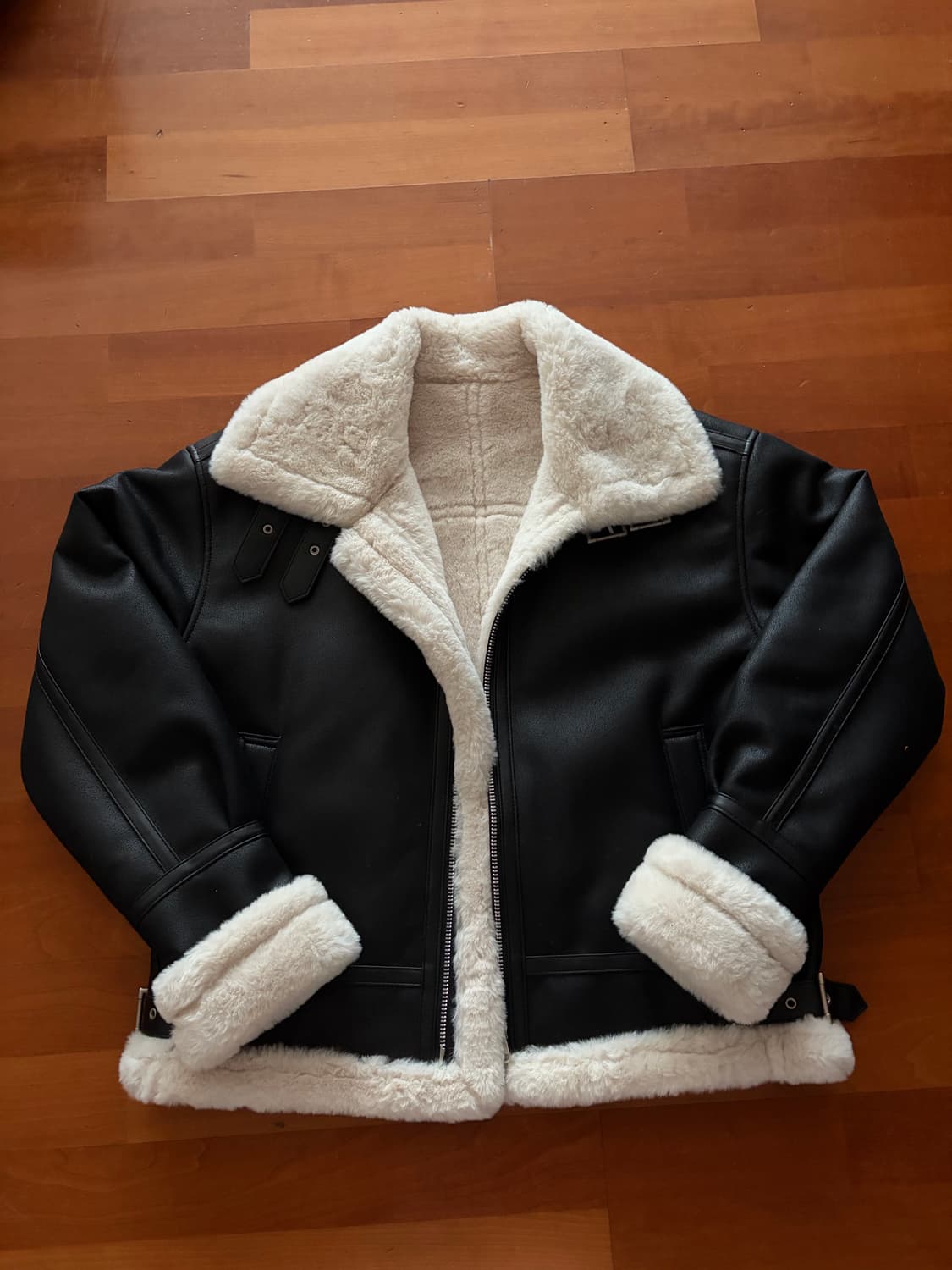 도프제이슨 하이넥 레더 무톤 자켓 m 상품이미지1