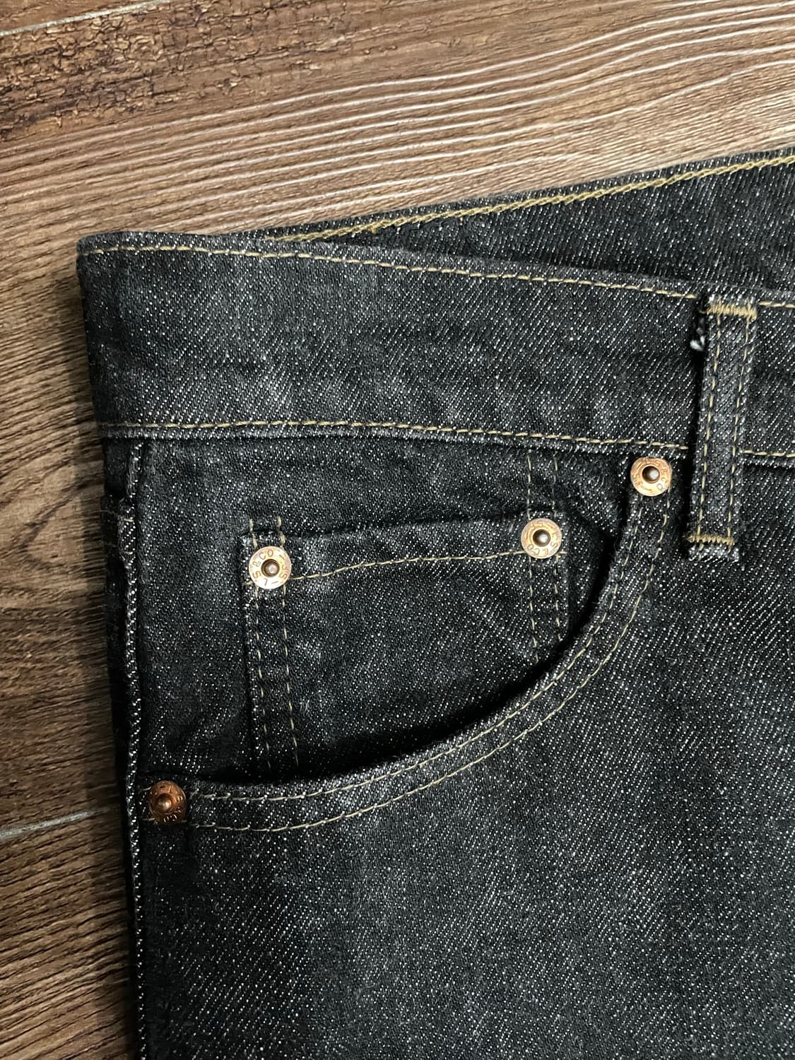 90년대 일본 리바이스 503 흑청 데님 팬츠 블랙진 상품이미지4