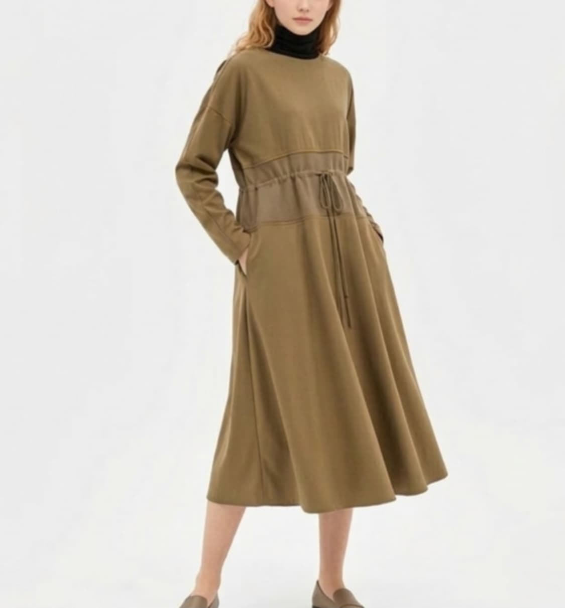 시스템 울 미디원피스 55사이즈 상품이미지2