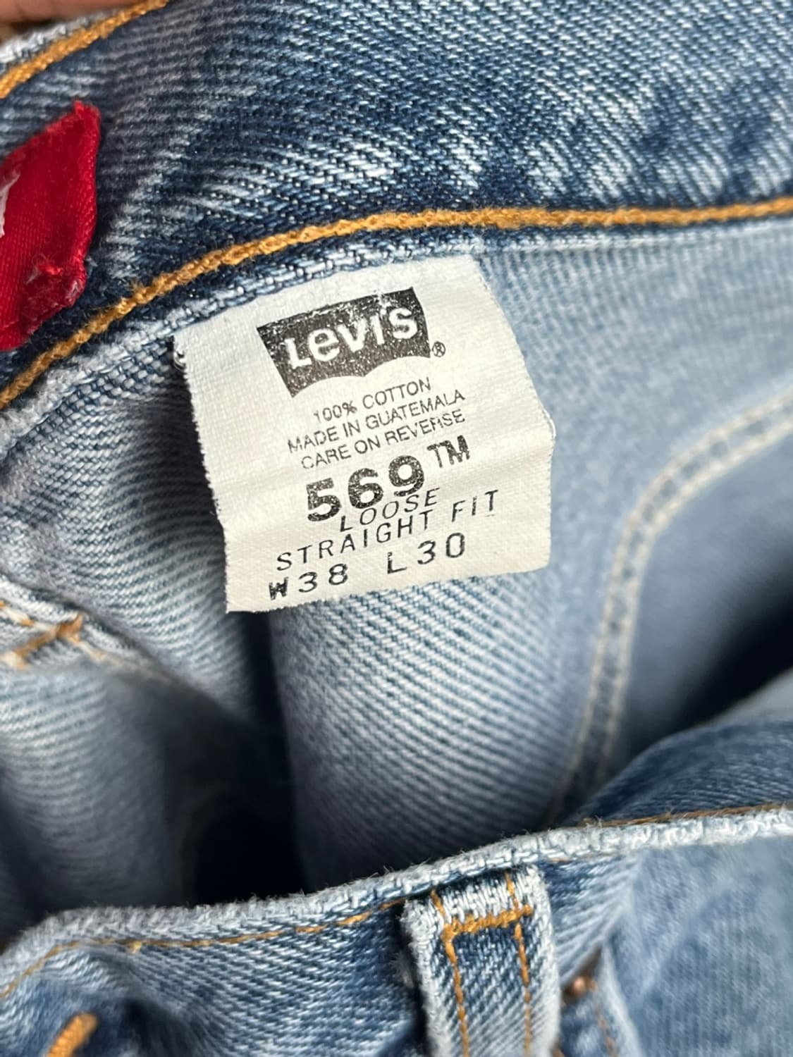 Vintage Levis 569 red font (38x30) 상품이미지8
