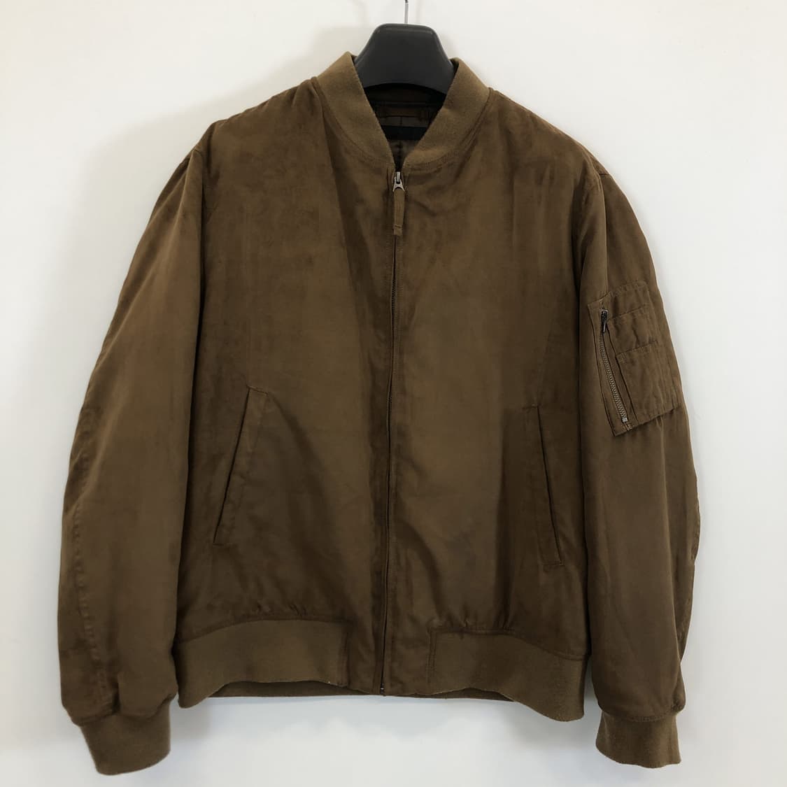 유니클로 MA-1 스웨이드 벨루어 블루종점퍼 XL  상품이미지1