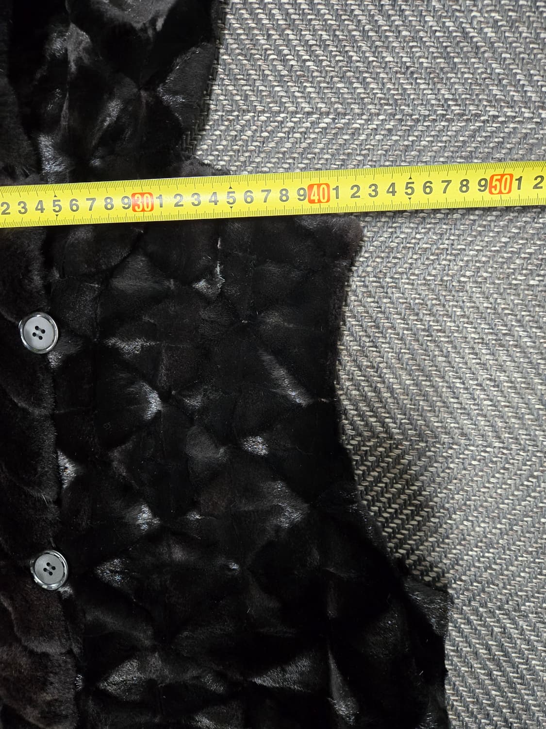 루치아노 오네스티 밍크 양면 깎은다이아몬드 패턴 후드밍크베스트 밍크롱조끼 상품이미지6