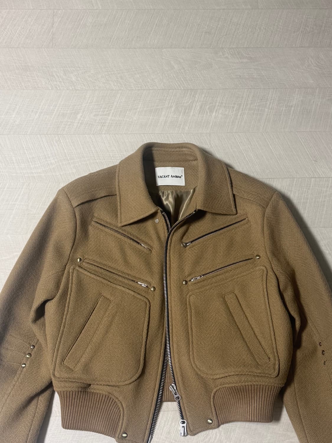 베이컨트아카이브 데렉 울 블루종 베이지 M 상품이미지2