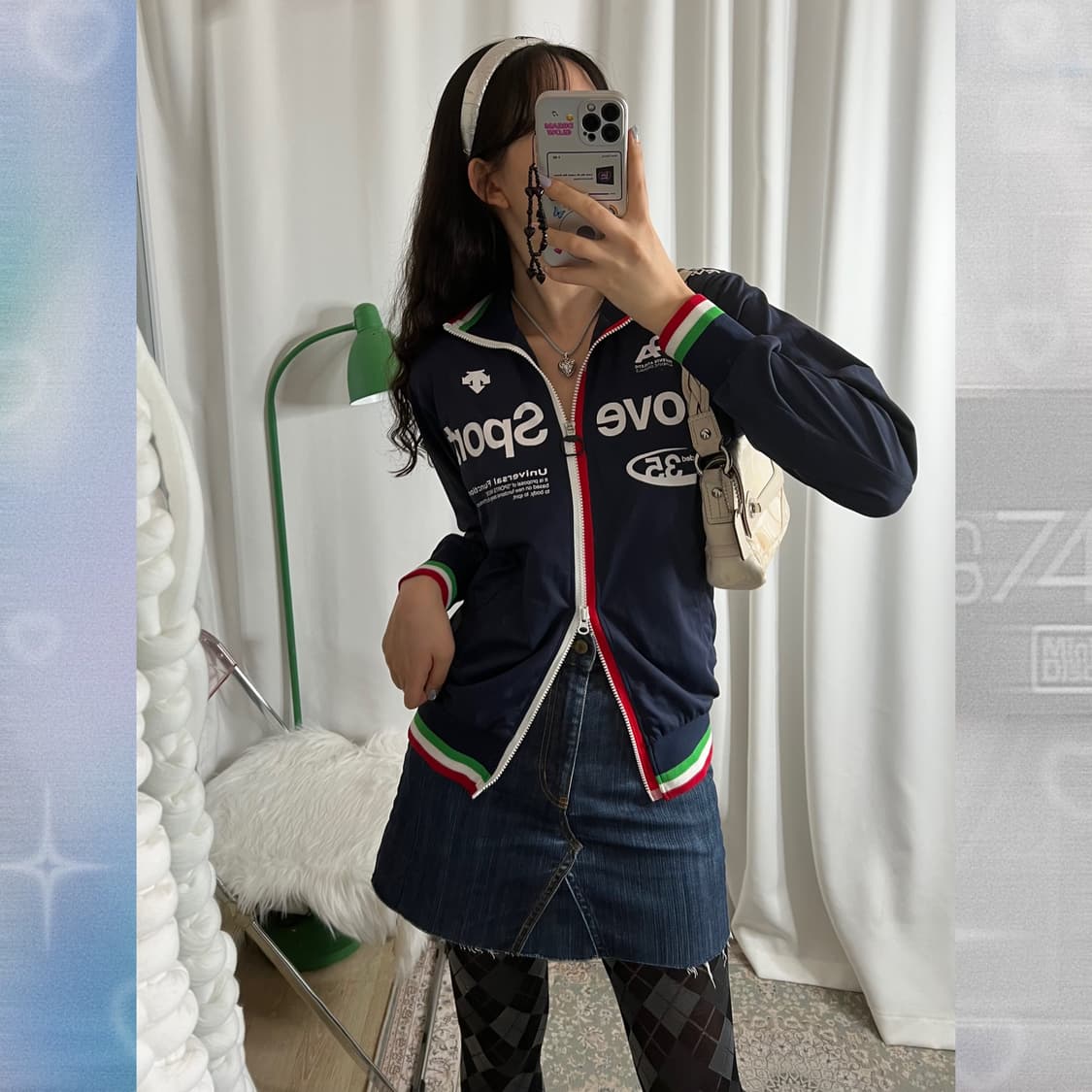 데상트 바이커 무드 투웨이 집업 상품이미지2