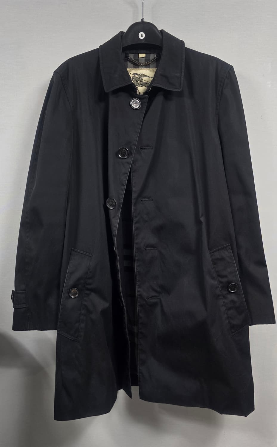 버버리 블랙 싱글 브레스티드 트렌치 코트 50 상품이미지3