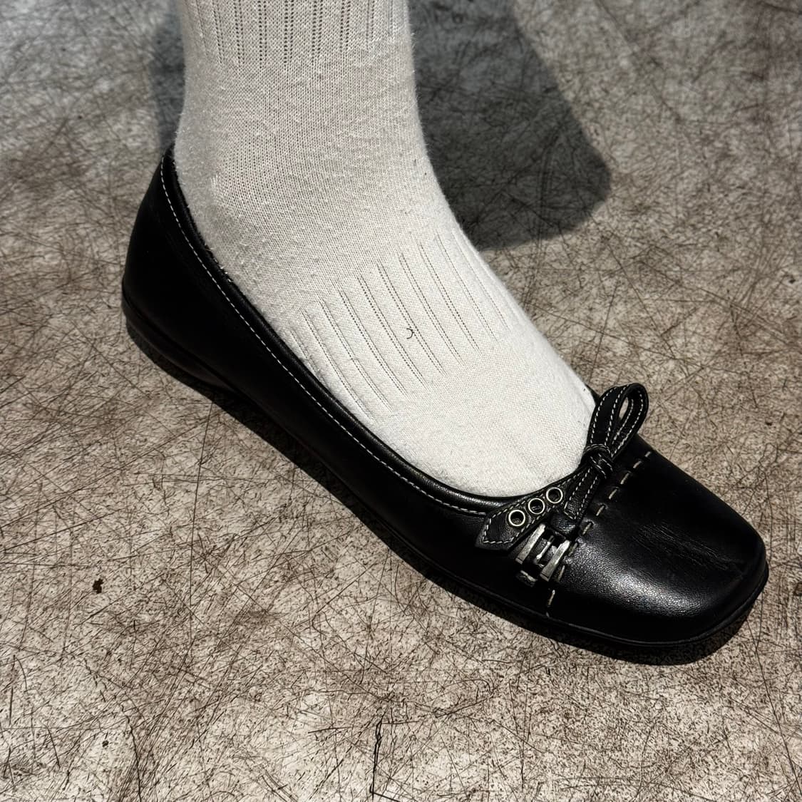 PRADA 프라다 레더 발레리나 플랫슈즈 36 (230) 상품이미지10
