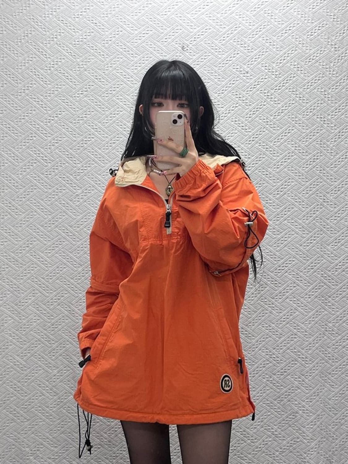 스포츠 리플레이 빈티지 레트로 오렌지 바람막이 아노락 105 C11610 상품이미지1