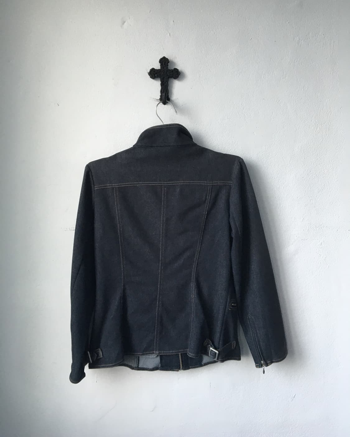 High neck denim zip up jacket 상품이미지3