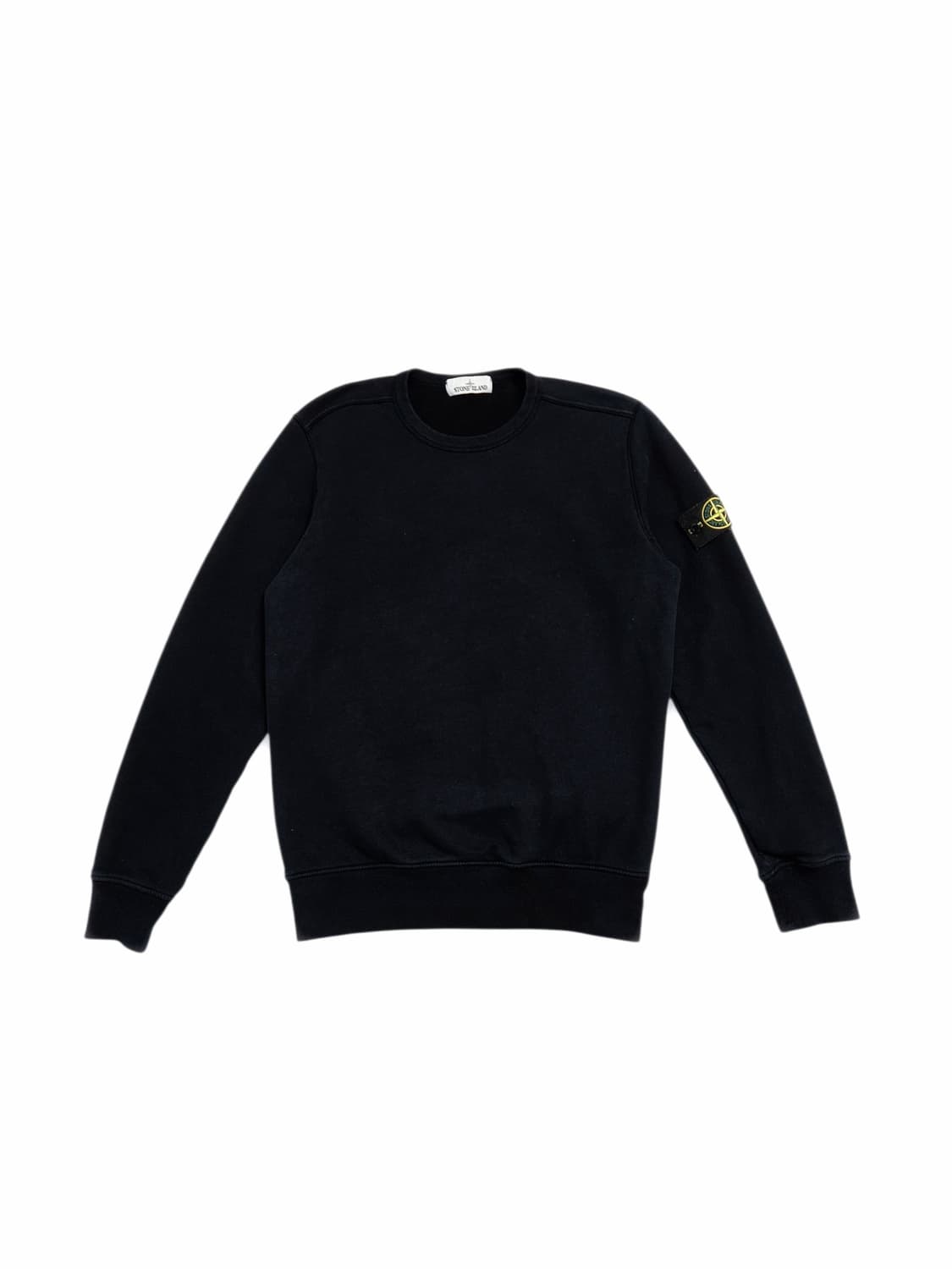 스톤아일랜드 와펜 기모 맨투맨 블랙 상품이미지1